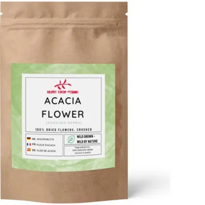 Produktbild von Herbs from Poland Akazienblüte, Wohltuend für Atemwege & Verdauung, Sanft beruhigend, 100% Natürlich – 500g