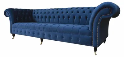 Produktbild von Chesterfield Big Sofa Couch Textil Samt Polster Sofas 4 Sitzer Couchen