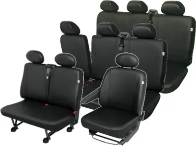 Produktbild von VW T5 Sitzbezüge Sitzschoner Set Kunstleder 9-Sitzer robuste Kunstleder