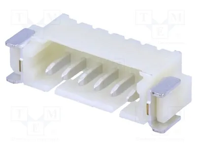 Immagine prodotto di 3 connettori femmina per circuito stampato, connettori a pin: 6, connettore maschio, 1,25 mm, 250 V, 1 A, modello 125SH-A-06-TR, marca Signteckv
