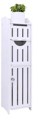 Produktbild von Badezimmerschrank Schmal 20 x 18 x 78 cm Weiß PP