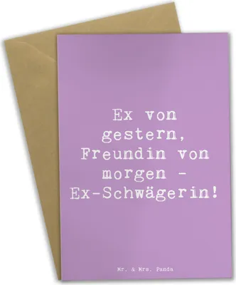 Produktbild von Mr. & Mrs. Panda Beileidskarte Spruch Ex-Schwägerin Überrascht - Lavendeltraum - Geschenk, Liebe, Jubiläen, Klappkarte, familiäre Bindungen, weihnachtskarten, Grußkarten