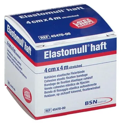 Produktbild von 10x Elastomull haft, kohäsive elastische Fixierbinde, 4m gedehnt, 6 cm, | 1 Binde