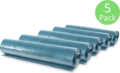 Produktbild von Müllsäcke, 15 St. extra starke blaue Müllbeutel, 120 Liter Fassungsvermögen, 700 x 1.100 mm, Typ 100 mit 70 my, besonders reißfest, ideal für Garten, Umzüge, Entrümpelungen & Haushalt, 5er Pack