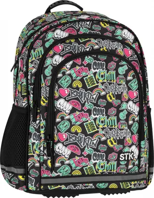 Produktbild von Schulrucksack Für Mädchen Graffiti Klasse 1 3