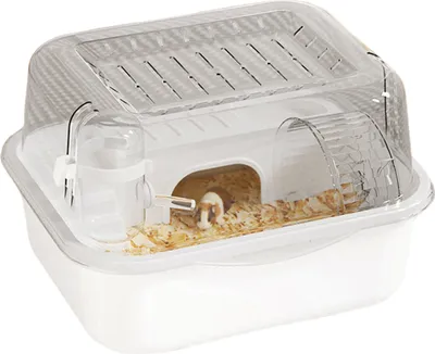 Produktbild von Hamsterkäfig, Kleintierstall, große Kapazität, transparentes Design, Rennmäuse, Nagetierkäfig, Kleintierkäfig, Spielhaus