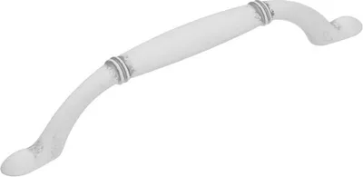 Produktbild von UR49 Griff, weiß mit silbernem Abrieb, 128mm