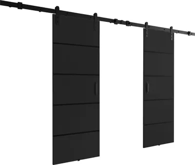 Obrázek produktu pro KIER FURNITURE posuvné dveře LORNI DUO 132 - Univerzální - grafit 132x205x1,6 cm