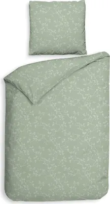 Produktbild von Heckett and Lane Alloro Bettwäsche 135 Laurel Green Bettwäsche 1 x Bettbezug 135x200 + 1 x Kopfkissenbezug 80x80 Laurel-Green  grün