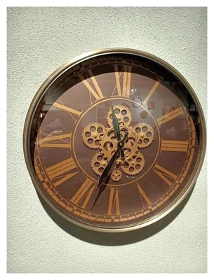 Produktbild von uhr Thom rund 54 cm Stahl/Nickelbraun