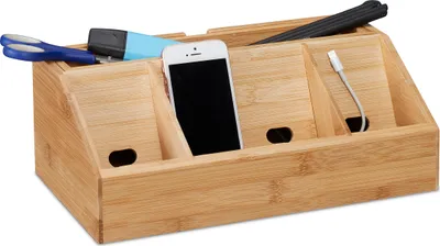 Produktbild von relaxdays Schreibtisch-Organizer Bambus