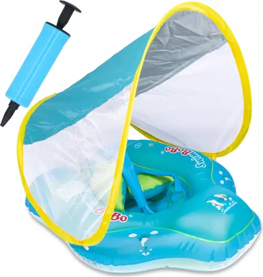 Produktbild von Aufblasbares Schwimmring Für Kinder Mit Sonnendach, Blau