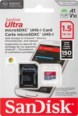 Immagine prodotto di SanDisk Ultra, 1,5 TB, MicroSDXC, Classe 10, UHS-I, 150 MB/s, V10