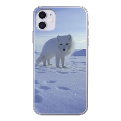 Produktbild von MuchoWow® Handyhülle Schutzhülle Hülle für iPhone 11 Fuchs - Schnee - Berge Silikon Softcase Handy Hülle - Handytasche