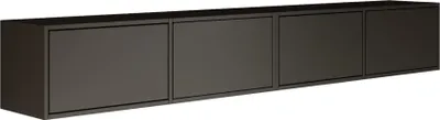 Produktbild von Selsey Framme – Hängendes TV-Board mit vier Klappen 200 cm, Schwarz