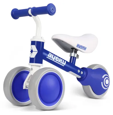 Produktbild von AyeKu Laufrad für Jungen 1–3 Jahre, leicht und stabil, mit verstellbarem Sitz, leisen Rädern und rutschfesten Griffen – perfektes Geschenk, Blau