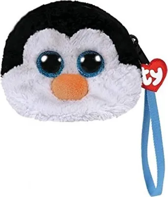 Produktbild von TY Beanie Boo's Waddles Kinder Geldbörse Tasche Pinguin Stofftier Geldbeutel Portomonaie