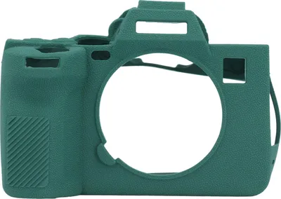 Obrázok produktu pre Silikónový ochranný kryt pre A7R5, mäkký, nárazuvzdorný, protišmykový kryt puzdra digitálneho fotoaparátu, tmavozelený
