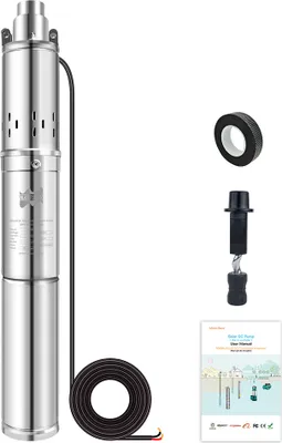 Image de Pompe à eau solaire, puissance de 370 W, débit de 2 m³/h, pompe seule, référence 3SP2-65-D24-370BI