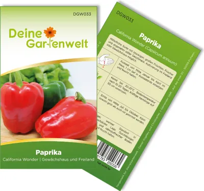 Produktbild von Paprika Neusiedler Ideal Samen - Capsicum annuum - Paprikasamen - Gemüsesamen - Saatgut für 30 Pflanzen