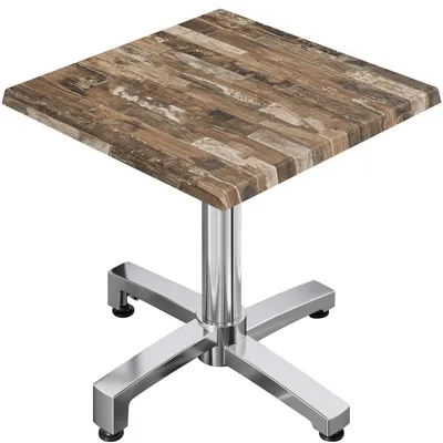 Produktbild von WBO | Bistro Außen Tisch | B:T:H 60 x 60 x 78,5 cm | Vintage Old / Aluminium | Quadratisch | Klappbar + Zusatzgewicht | Bistro Tisch Gastro Tisch