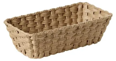 Produktbild von APS 40373 GN 1/4 Korb TWIRL - Polypropylen braun, 26,5 x 16,2 cm, Höhe 10 cm, GN-System, mit Edelstahldraht