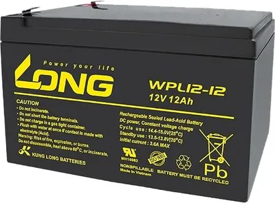 Produktbild von KUNG LONG Blei-Akkumulator WPL12-12-M, 12 V- / 12 Ah