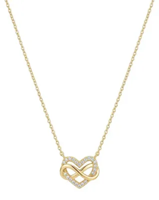Produktbild von Unendlichkeit Herz Kette 925 Sterling Silber – Elegante Silberkette mit funkelndem Infinity-Herz-Anhänger (