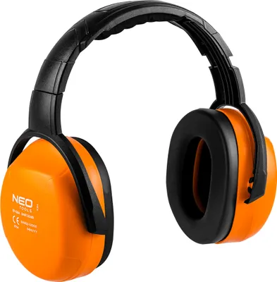 Produktbild von NEO TOOLS Kapselgehörschützer, Gehörschutzes, SNR 32-36dB, Kategorie III, verstellbares, gepolstertes Kopfband, weiche, breite Polster reduzieren den Druck um die Ohren,  (32dB)