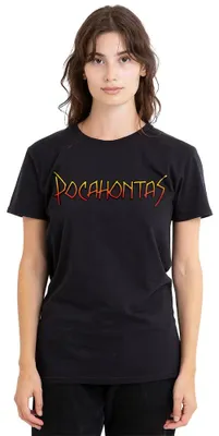 Produktbild von Pocahontas Logo Damen T-Shirt, Schwarz, XXL