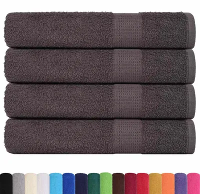 Immagine prodotto di vidaXL Asciugamani FROGN, 4 pezzi, antracite, 100x200 cm, 360 g/m²