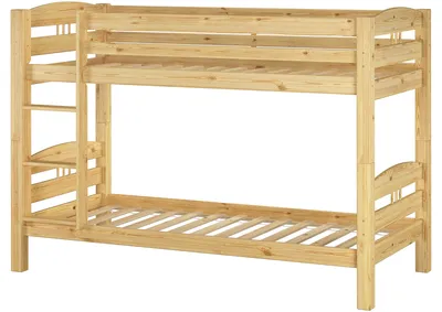 Produktbild von Stockbett Etagenbett Kiefer 90x200 Hochbett Kinderzimmer Zubehör wählbar V-60.10-09Rollrost inkl.