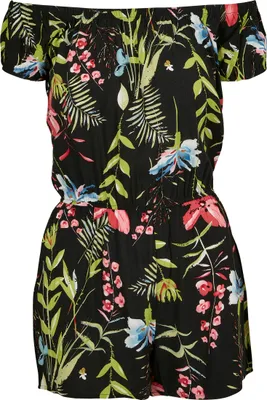 Produktbild von Urban Classics Ladies - Shoulder Short Jumpsuit schwarz - XS