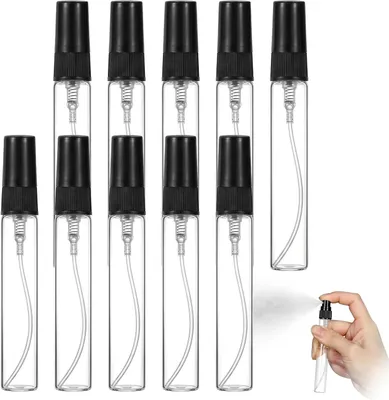 Obrázok produktu pre Parfémové fľaštičky 10 ml, 10 ks, sklo, transparentné, pre cestovanie