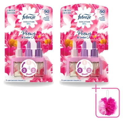 Imagen del producto de 2 unidades de recambio Febreze 3Volution – Pionista y cedro – Paquete ahorro