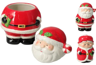 Produktbild von Voorraadpot kerstman 21cm aardewerk