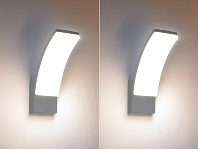 Produktbild von 2er Set LED Außenwandleuchten Terrassenlampen Fassadenlampen Anthrazit, H:22,5cm