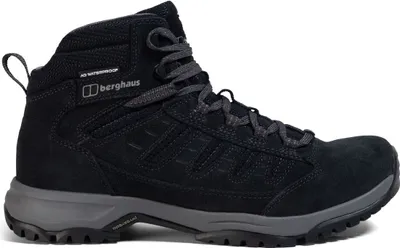 Schwarze Wanderschuhe "Expeditor Trek 2.0 Tech Boot" von Berghaus; mit hohem Schaft und griffiger Sohle.