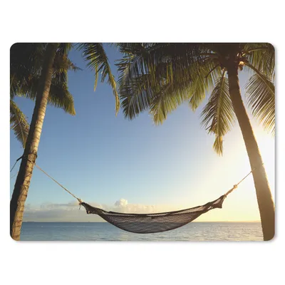 Produktbild von MuchoWow® Mauspad Mousepad Palmen - Hängematte - Himmel 23x19 cm - Mousepads - Maus Mat - Pad - Mausunterlage - Schreibtischunterlage - Mauspad