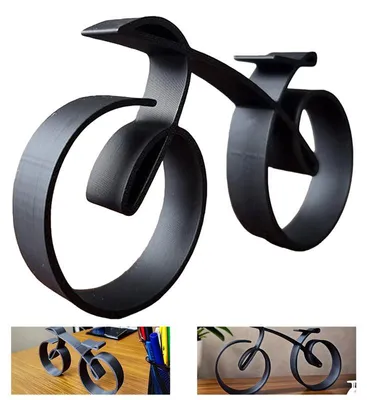 Produktbild von Moderne Fahrrad Metall Skulptur Deko Drahtkunst minimalistisch Wohnraum Büro Regal Design Accessoire