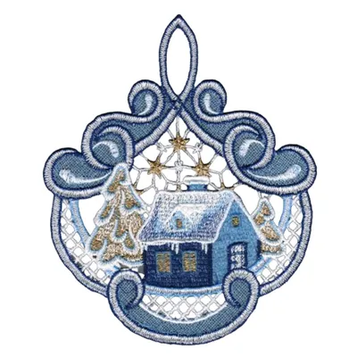 Produktbild von Plauener Spitze Fensterbild, Motiv:Winterwald