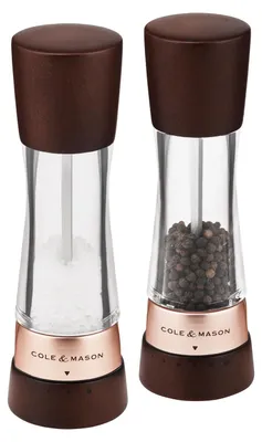 Produktbild von Cole & Mason Derwent Chestnut Rosé Gold Salz-und Pfeffermühle Geschenkset 19 cm