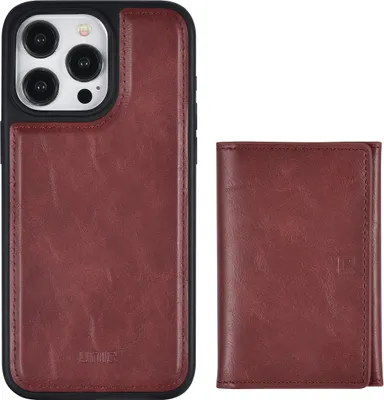 Produktbild von UNIQAccessory iPhone 15 Pro Max Back cover case - Whiteh removable card holder - Red