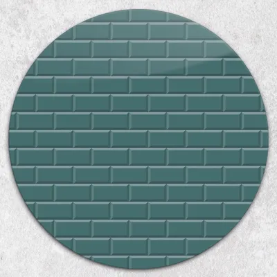 Produktbild von Glas-Herdabdeckplatten Glaskeramikkochfeld-Abdeckung Spritzschutz Glas Runden Schneidebrett fi40 cm - Farbige Ziegel