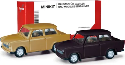 Produktbild von Herpa 013901-002 - 1:87 MiniKit Trabant 601 Limousine, samtocker/rallyeschwarz