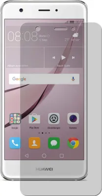 A screen protector is placed over a smartphone screen.