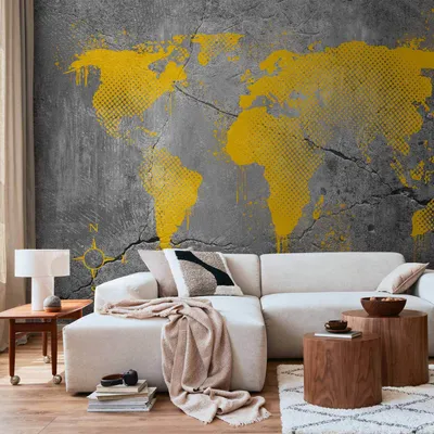Produktbild von Selbstklebende Folie Fototapete - Painted World 441x315 cm Karten k-A-0494-a-a