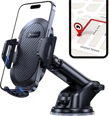 Immagine prodotto di Supporto Auto Per Telefono Parabrezza Cruscotto Auto Abitacolo Supporto 360° Reagle