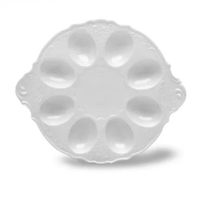 Obrázok produktu pre Thun 1794 Podnos na vajcia, Bernadotte, český porcelán, 25 cm, biely, Thun