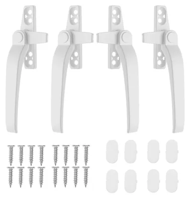 Produktbild von Inovra – Universaler Fenstergriff – 4er-Set – Zinklegierung – Befestigungsschrauben – Rechts/Links – Langlebig und sicher – Fenstergriff